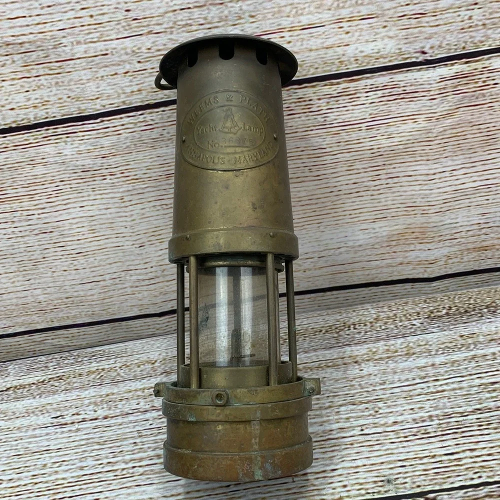 Vintage Weems & Plath Brass Yacht Lamp Oil Lantern Nautical Marine‎ Ship